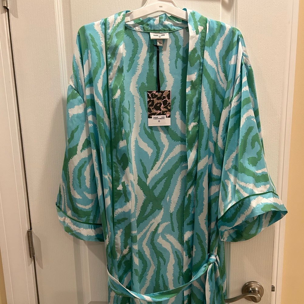 NWT Diane Von Furstenberg for Target Aqua and Mint Patterned Dress | XL